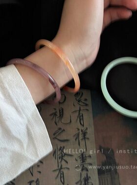 一步一响 新中式国风手镯女清冷风高级感叮当镯细圆条显白手配饰