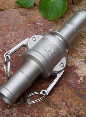 304不锈钢四六分一寸二寸软管快速修复连接头 EC型快插软管对接头