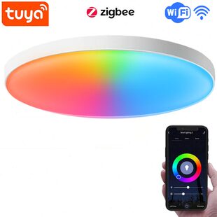 Tuya涂鸦智能吸顶灯Wi-Fi七彩RGBCW语音控制ZigBee定时远程手机