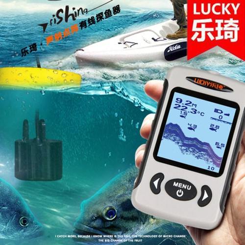 乐琦探鱼器有线可视高清声纳水下鱼群探测器超声波渔具筏船钓神器