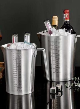 特大容量5000ml304不锈钢量杯带刻度杯3000ml耐高温实验计量杯