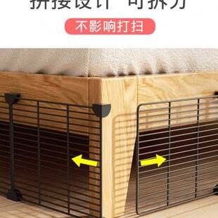 封床底神器防猫铁网加密加高可伸缩缝隙围栏挡板隔板卧室床下加高