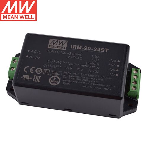 台湾明纬IRM-90-24ST PCB安装绿色模块开关电源99W 24V 4.13A