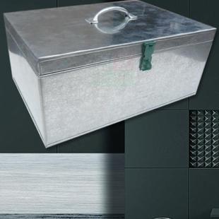 小铁箱收银铁皮钱箱子摆摊商用带锁工具收钱盒不锈钢长方形收纳箱