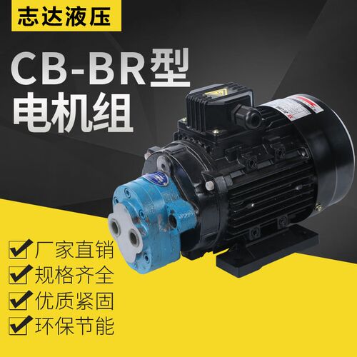 液压CB-B4/6/10/16锯床齿轮油泵电机组CBR-2.5JZ 0.37/0.55KW润滑