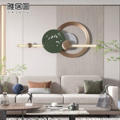 金属铁艺墙面装饰挂件客厅电视背景墙装饰品创意带灯发光壁挂壁饰