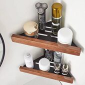 胡桃木浴室角架免打孔卫生间淋浴房三角篮收纳置物架洗手间角篮