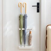 雨伞收纳入户门免打孔壁挂沥水家用置物架门口门后挂放日式 安装