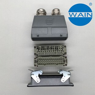 24针24芯 双孔外壳2M25 插头 重载连接器WAIN唯恩HE 2M32 024