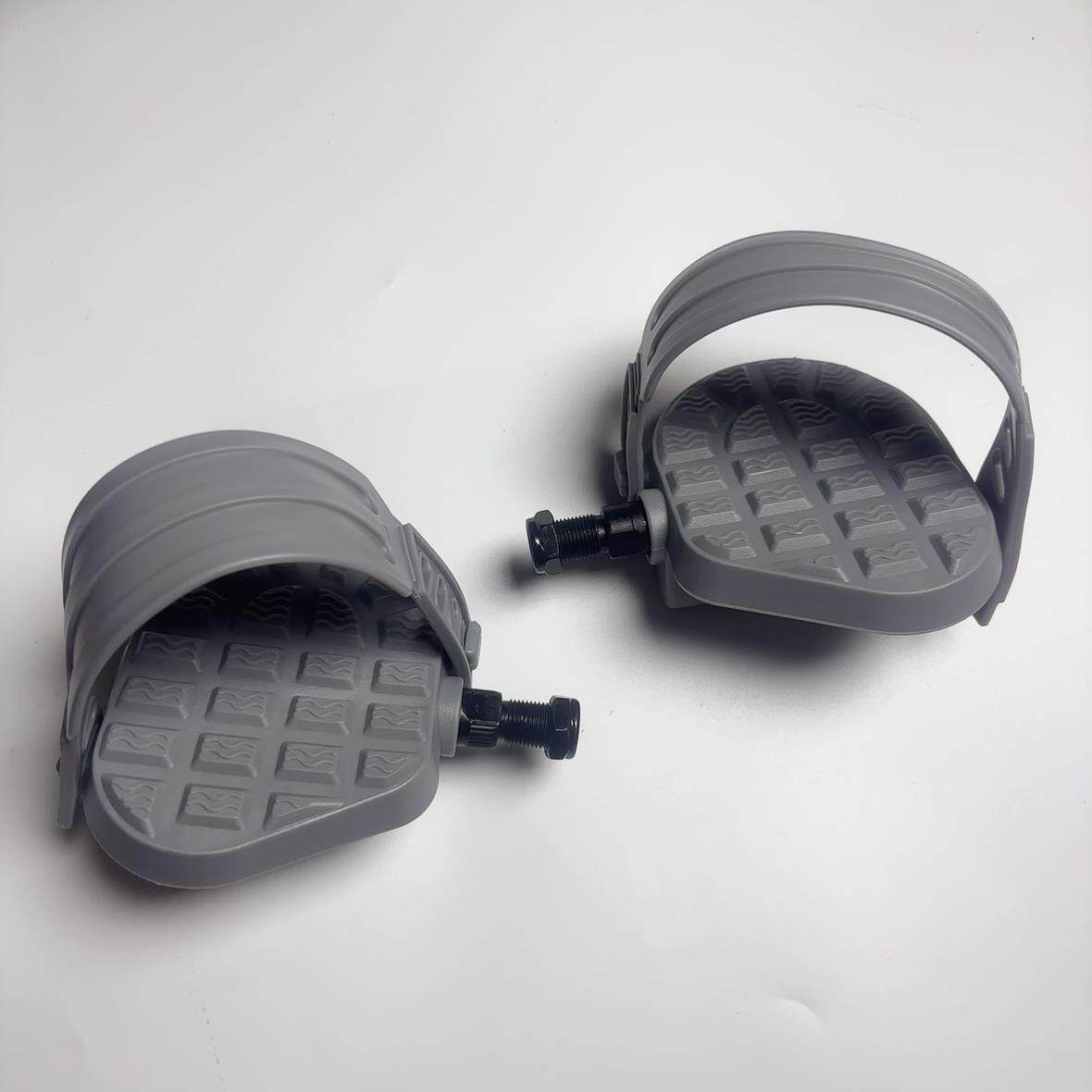 动感单车脚踏板健身器材脚蹬配件螺纹14mm12.7mm带螺母防松动加强