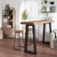 吧台桌实木桌椅组合商用酒吧台家用北欧阳台靠墙高脚窄桌子长条桌