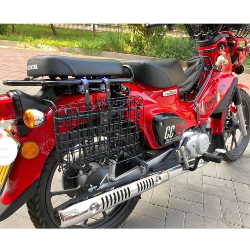 幼兽机车改c装边包侧边收纳筐挂钩式折叠车筐踏板摩托尾箱后置收