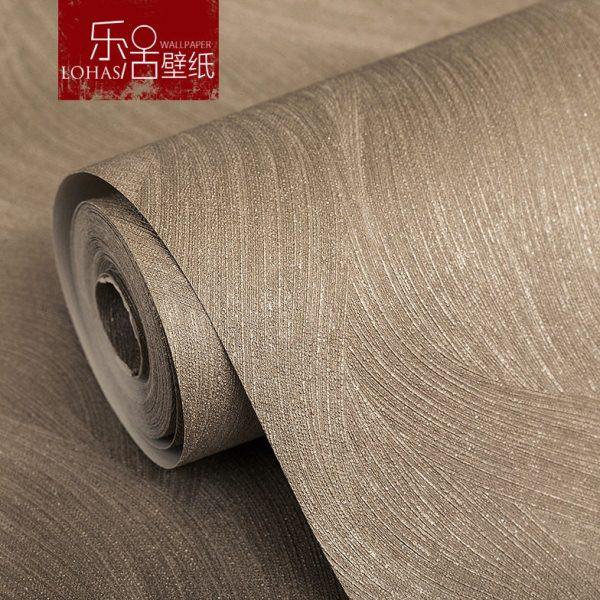 北欧现代简约棕咖色波浪纹墙纸卧室客厅电视背景壁纸肌理感非自粘
