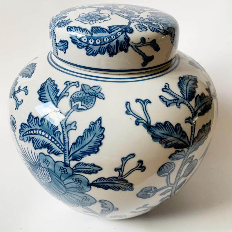青花瓷陶瓷罐储物罐新中YMO式装饰陶花瓷花瓶摆餐桌厅插客电视件,橡塑材料及制品,工业陶瓷,淘宝优惠券,粉丝福利购,淘宝优惠卷
