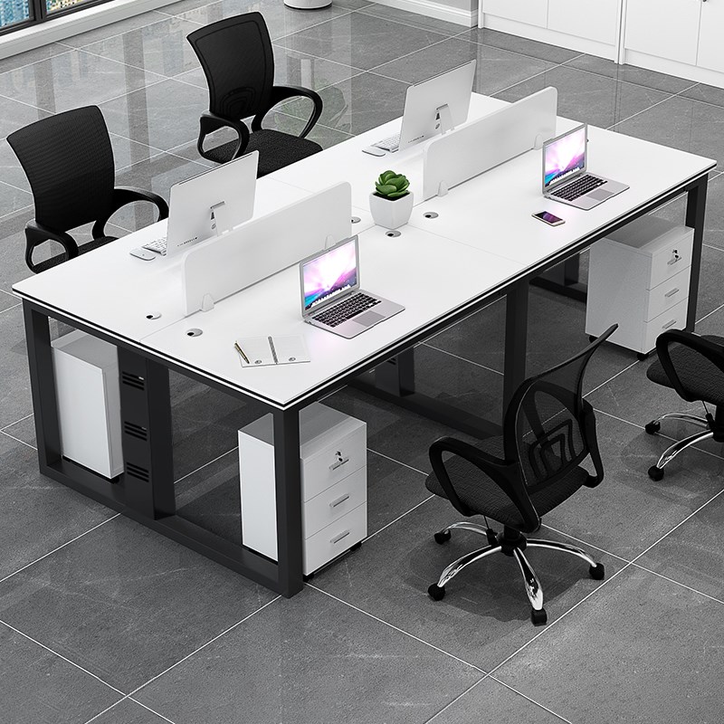 职员办公桌椅组合现代简约双人4z四人6人办公室屏风员工位工作桌