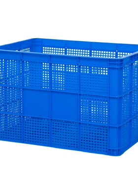 755塑料筐快递长方形加厚水果大号蔬菜J运输货筐子胶框镂空周转箱