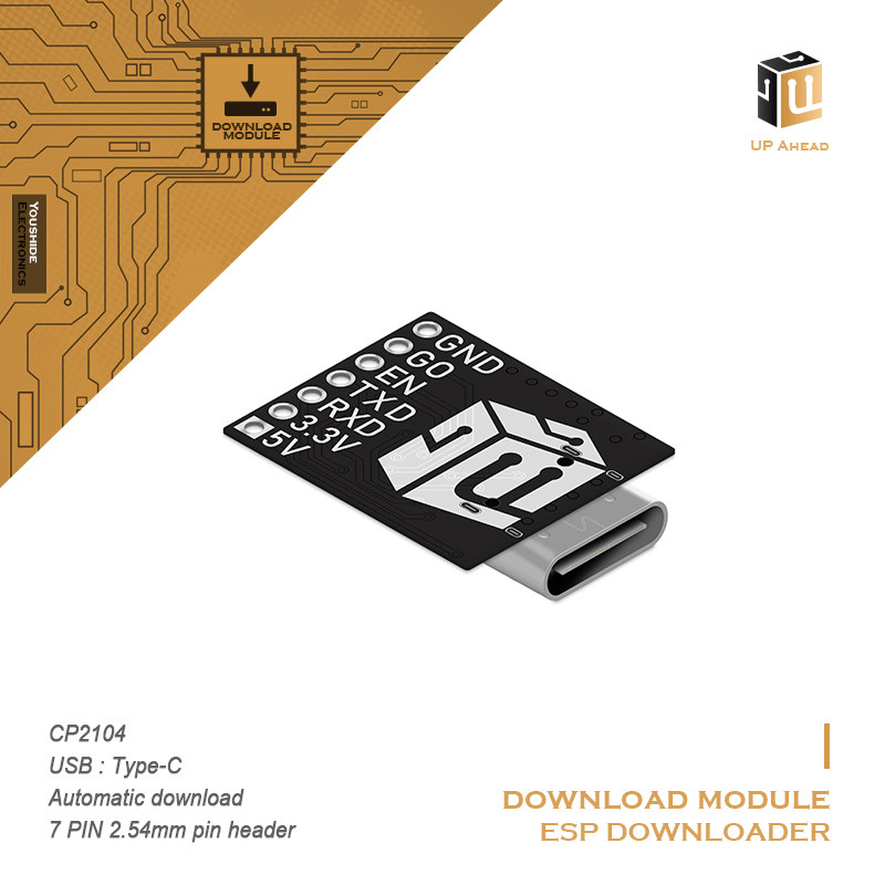ESP32 Downloader ESP32系列芯片程序烧录 串口通讯下载器