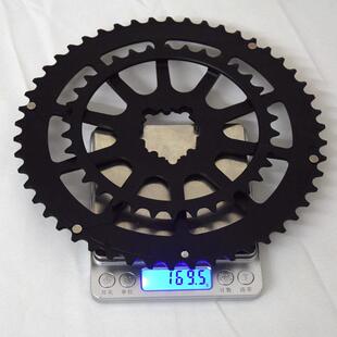 公折叠自行车牙盘AL634061小路布空体曲柄菊花盘双中盘牙盘34/501