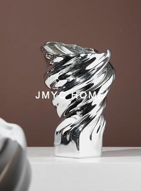 意式简约NGY树脂餐厅台桌吧客面插干花瓶摆件装饰品茶几样板房花