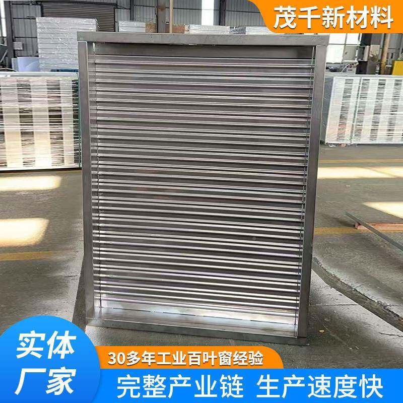 316不钢电动百窗不锈钢防防虫百叶窗495电动双层锈百叶叶雨窗