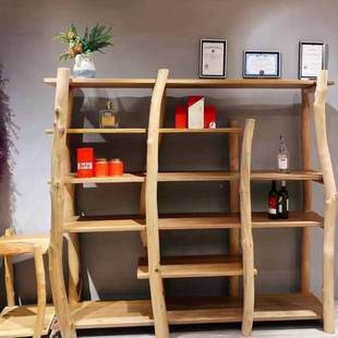 家高厅级日式置物架原木风多层收纳架用落地书架子物架客卧室书房