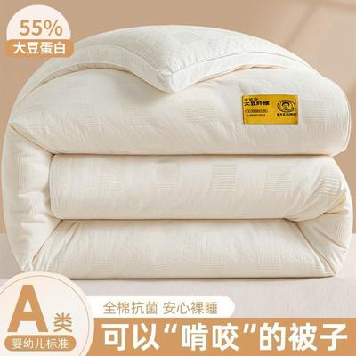 55%李奇大豆纤维被子官A类全华A类母婴夫格被芯加厚保暖子春秋棉