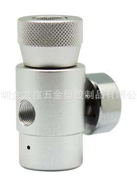 新款苏打水机小3钢瓶接162头外接R21.4充气接头带0T0快0psi压力表