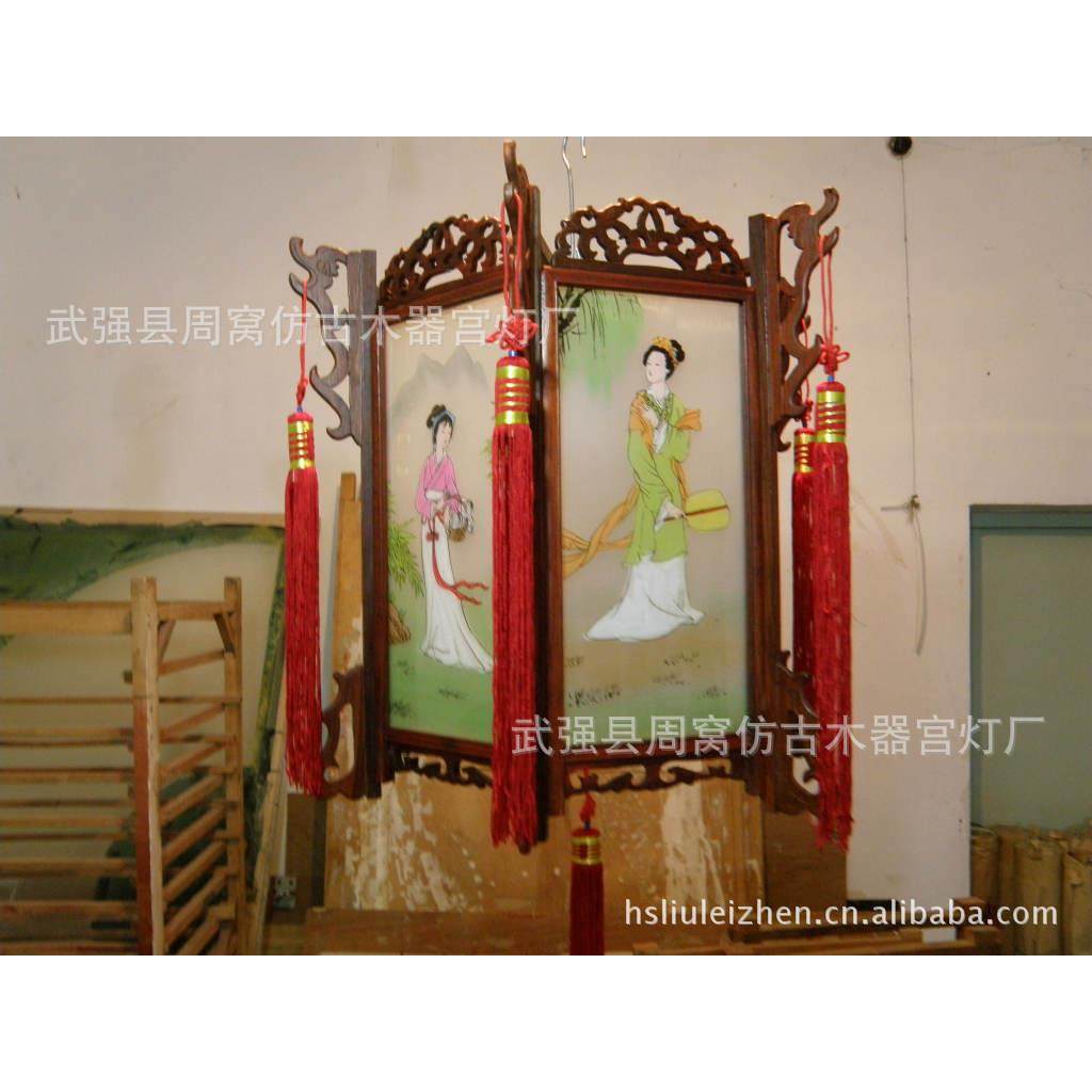 方子筒四宫灯WCA实木宫灯宫灯厂木制宫灯仿古宫灯古灯具中式典灯