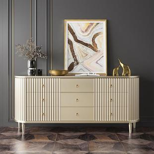 轻ACT纳奢玄关柜美式 客饰柜 实木九斗现代家用卧室收柜香槟色厅装