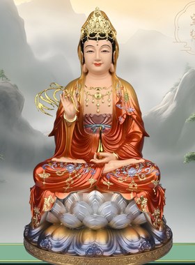 观音像观音菩萨家用供奉观世音菩萨南海观音神像R全堂佛纯手工摆