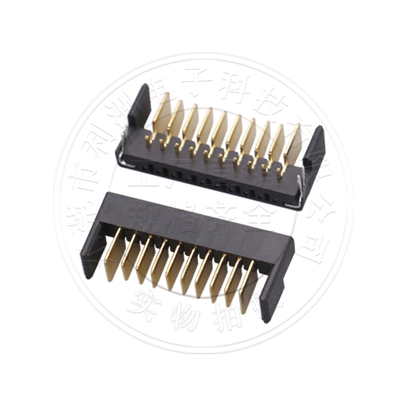 刀片式电池座侧插镀金笔记本智能门锁座4/5/6/7/8/9/10Pin公母座