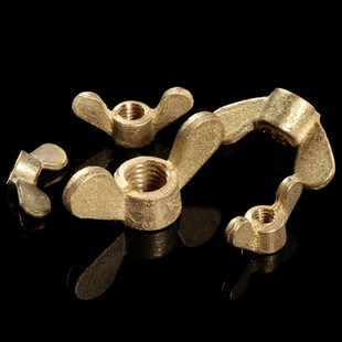 黄铜蝶形螺母元 宝螺丝帽羊角锁紧手拧螺帽大全GB62M4M5M6M8M10M12