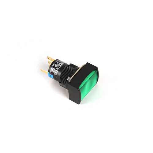 16MM长方形自复位按钮开关带灯启动开关K16-291一开一闭5脚24V