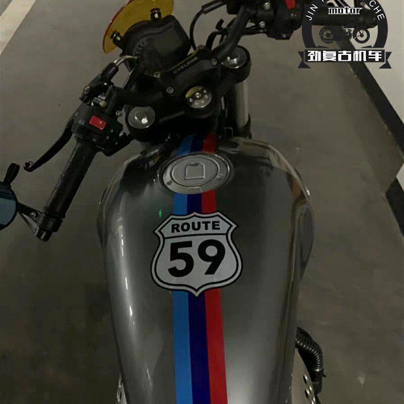 适用于赛科龙RE3油箱贴花贴纸 宗申400改装侧盖贴膜 RA2改装画纸