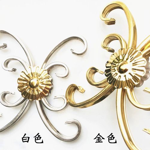 304欧式不锈钢大门组合艺术C花楼梯阳台栏杆罗马门蝴蝶花装饰配件