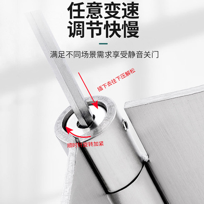 隐形门自闭合页带闭门器自动关门自回弹阻尼弹簧缓冲定位木门暗门