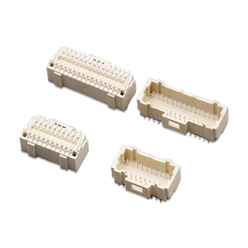 SHDB1.0连接器1.0间距双排立贴接插件立式带锁扣代替Molex203564