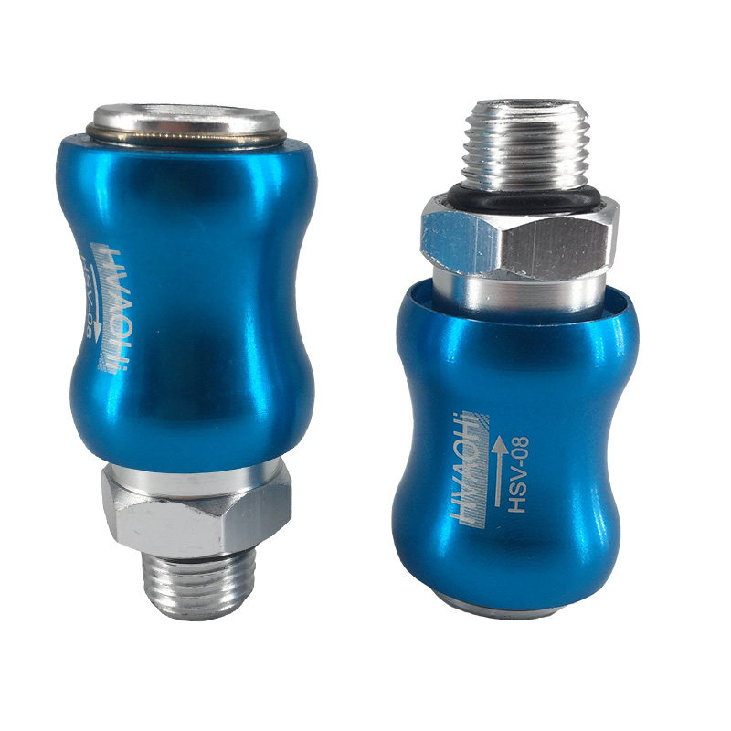 手滑阀气动滑动开关HSV06/08/10/15内外牙手推拉阀排气阀气动元件