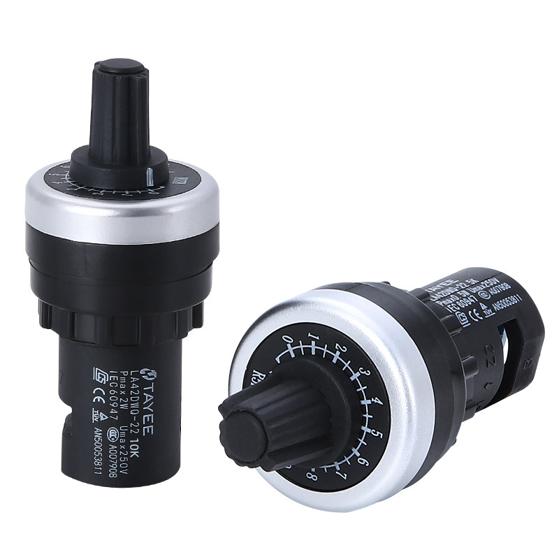 新款大旋钮 电位器变频器精密调速器孔径22mm LA42DWQ-22 1K5K10K