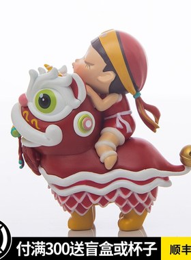 玲龙小福狮 可米生o活白夜童话原创装饰品可爱少女心结婚开业礼物