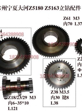 现货大河常州Z5180立钻齿轮配件Z61齿Z48齿z18/23/29齿z24齿Z38齿