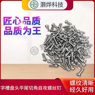 十字槽盘头平尾切角自攻螺丝钉不锈钢螺丝钉厂家供应不锈钢机螺钉