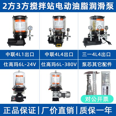 三一中联搅拌站电动油脂润滑泵曼迪威维东林肯黄油泵4WDB-M1.2-24