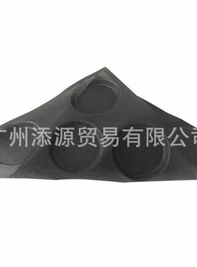 外贸热卖 Silicone Bread Molds 8孔黑色面包模 不沾透气烤垫模具