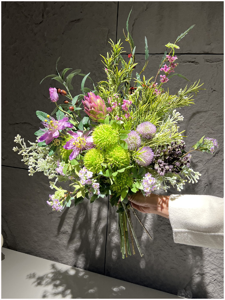 ?轻奢花束假花感自然风手捧花客厅干花装饰摆件餐桌