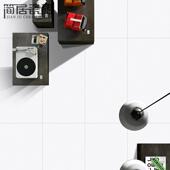 轻奢风通体纯白灰黑瓷砖客厅卫生间防滑地砖墙砖大规格600 1200