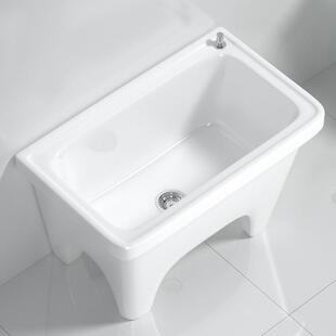 柯鲸阳台拖把池陶瓷洗地拖盆水池槽拖布池卫生间落地式家用拖把盆