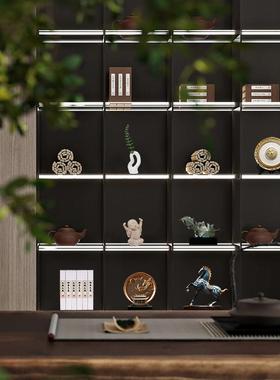 新中式客厅摆件家居装饰品博古架酒店布置别墅软装摆设