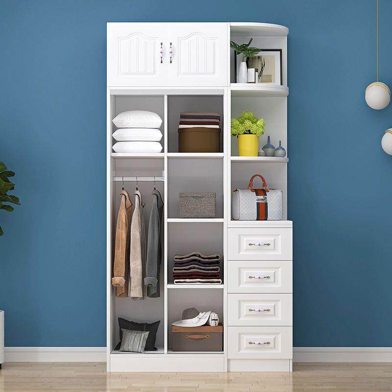 欧式衣柜推拉门家用卧室木质移门简约现代组合整体木质大衣橱柜子