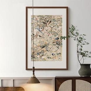 百鸟争鸣图中国风东方美学装饰画新中式客厅玄关餐厅卧室挂画